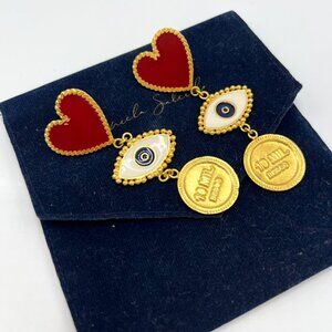 Daniela Salcedo Earrings Gold and Enamel